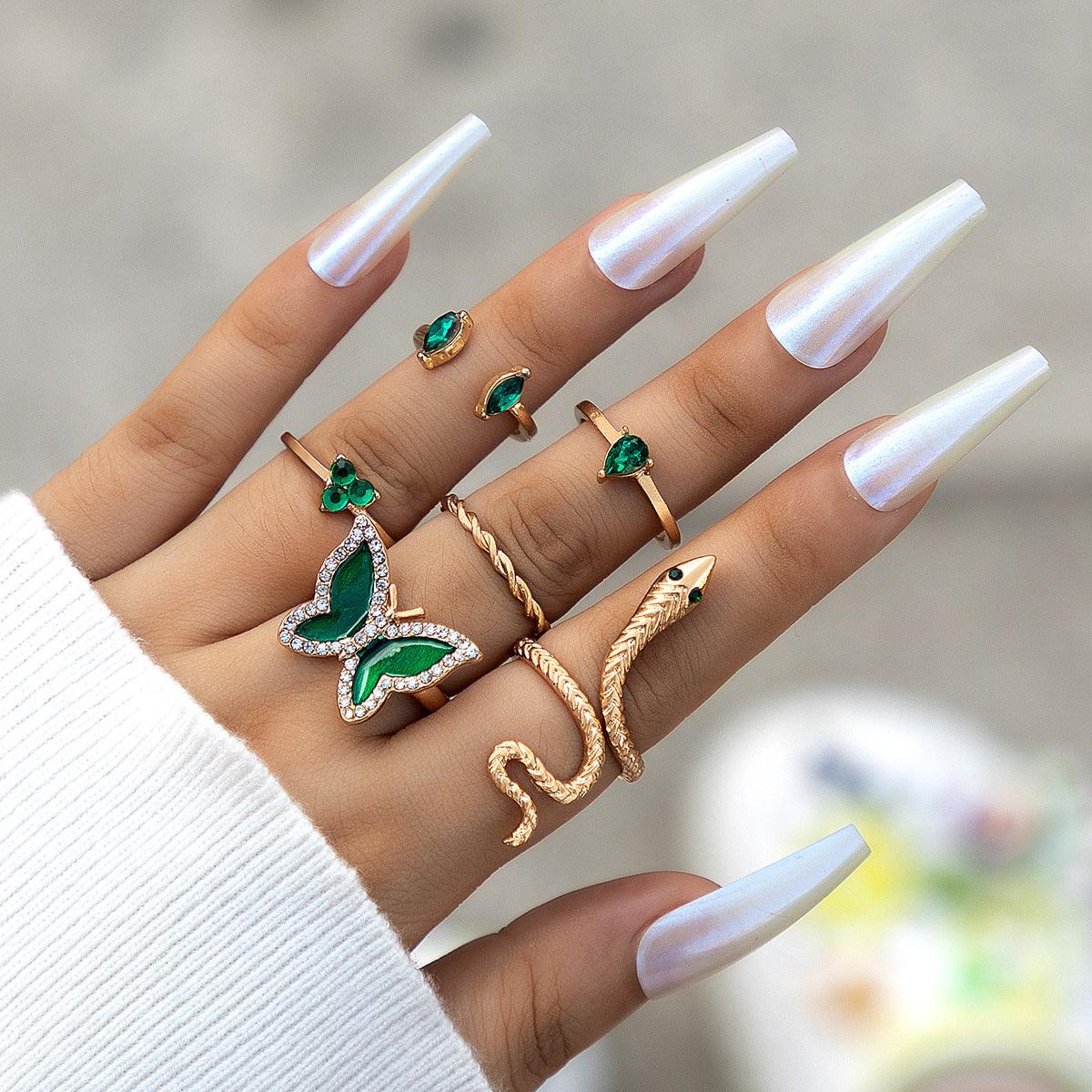 Personality Black Gem Ring
