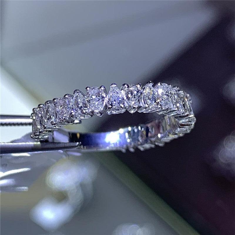 Luxury Inlaid Waterdrop Rhinestone Rings