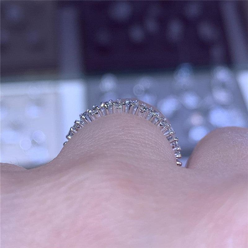 Luxury Inlaid Waterdrop Rhinestone Rings