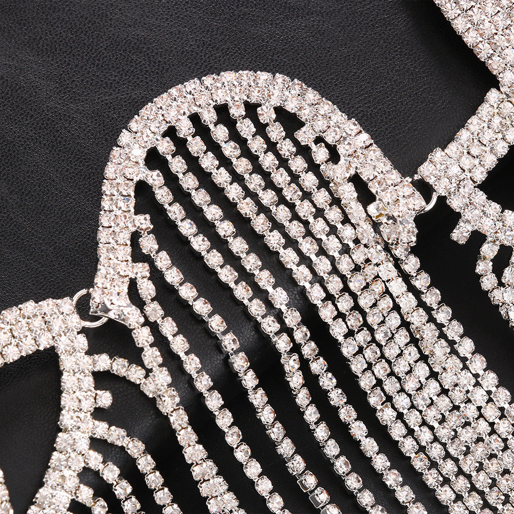 Tassel Full Diamond Bra European And American Body Chains Women