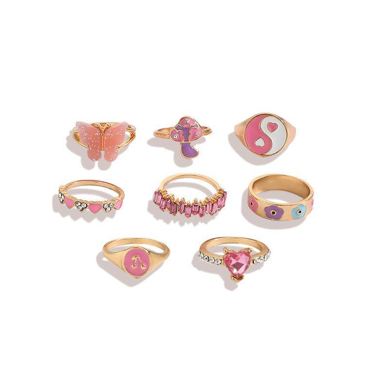 Personality Color Dripping Ring