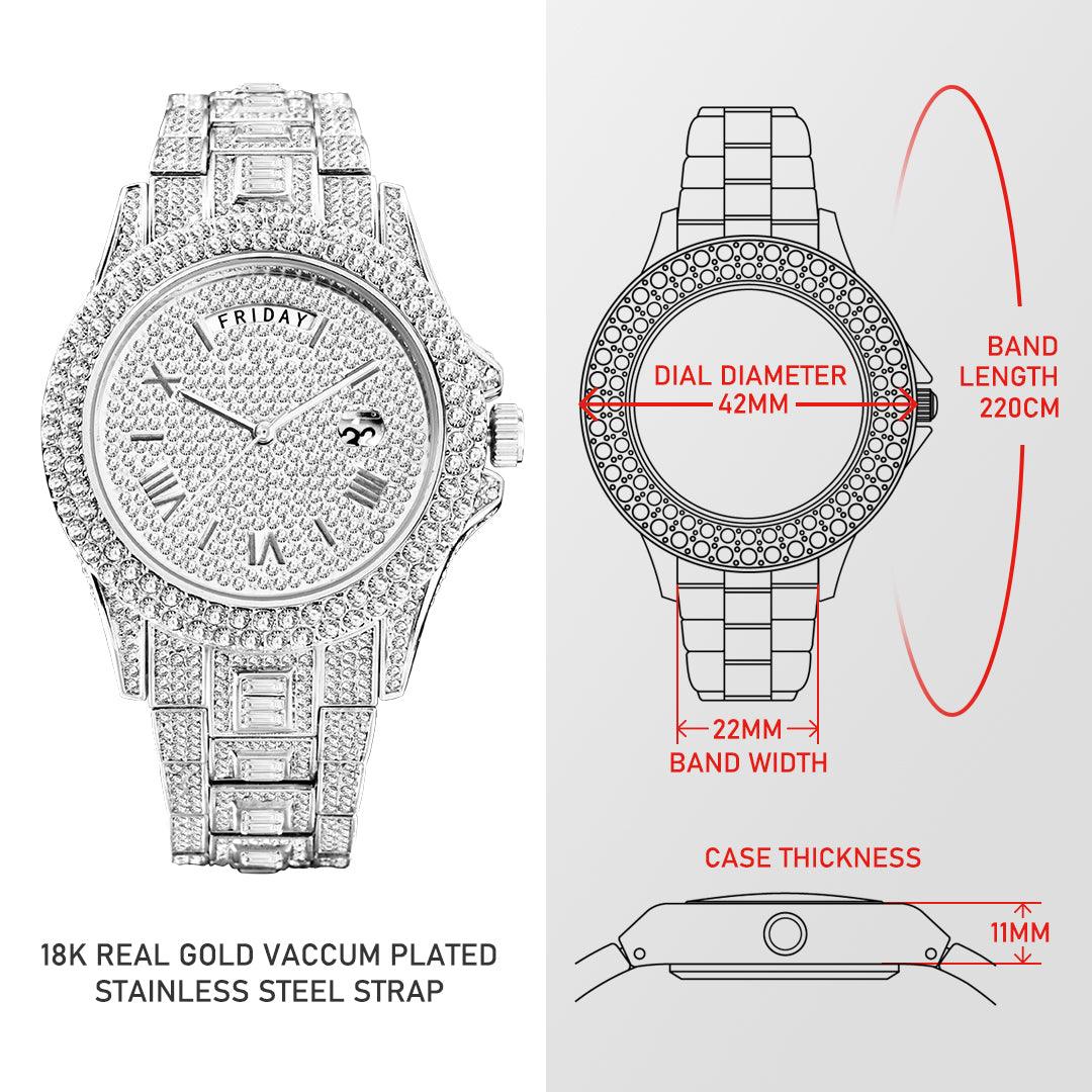 Diamond Studded Luxury Men Watch