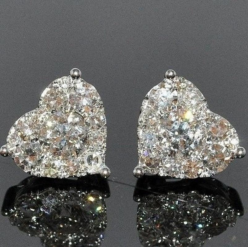 Diamond Color Stone Stud Earrings