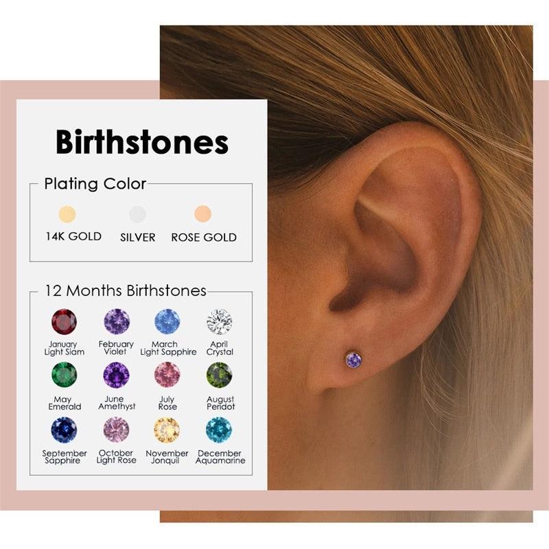 Fashion 12 Crystal Stud Earrings