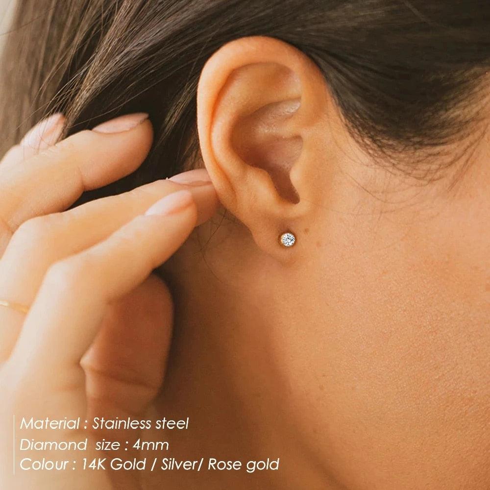 Fashion 12 Crystal Stud Earrings
