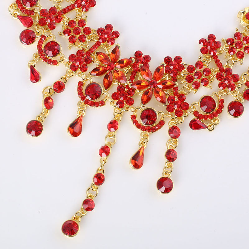 Spot Bride Wedding Necklace red jewelry accessories