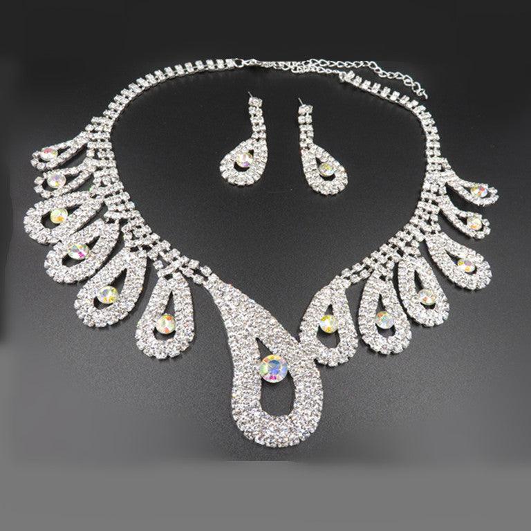 The New All-match Bridal Wedding Accessories Diamond Suit Big Chain Set