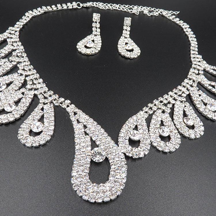The New All-match Bridal Wedding Accessories Diamond Suit Big Chain Set