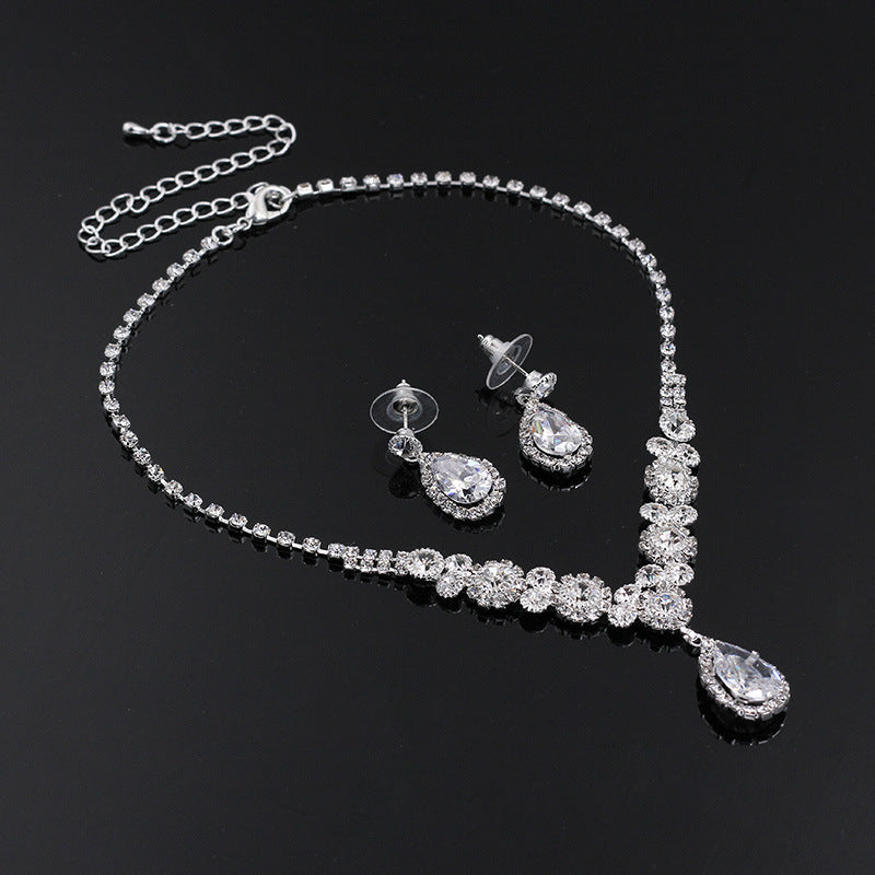 Luxury Zircon drops sparkling sets of beautiful bridal suite