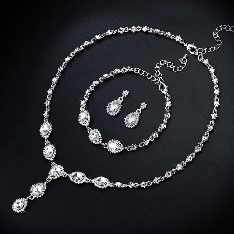 Nkn50 Zircon bridal Necklace jewelry set