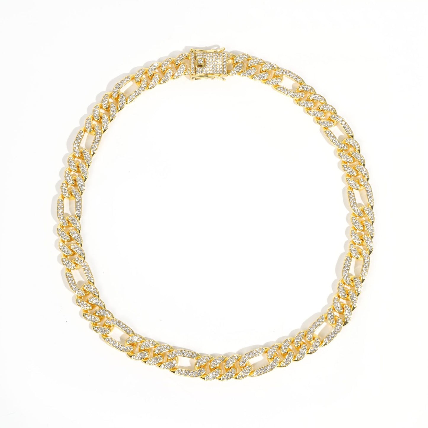 18k Cuban Link - Figaro Trendy Cool Style Necklace