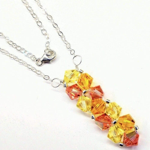 Handmade Wire Woven Crystal Rock Candy Necklace
