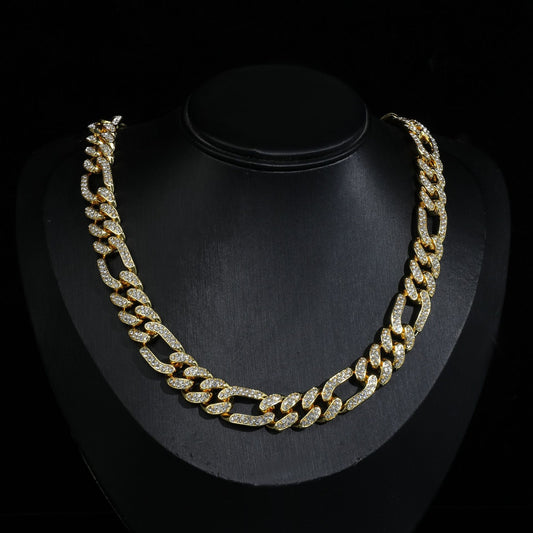 18k Cuban Link - Figaro Trendy Cool Style Necklace