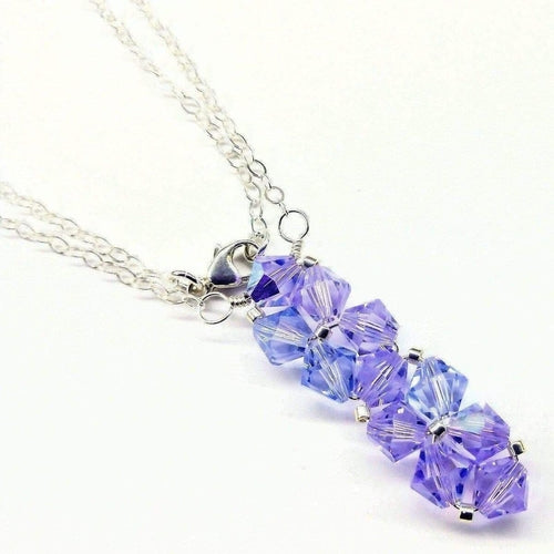 Handmade Wire Woven Crystal Rock Candy Necklace