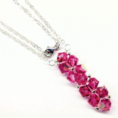 Handmade Wire Woven Crystal Rock Candy Necklace