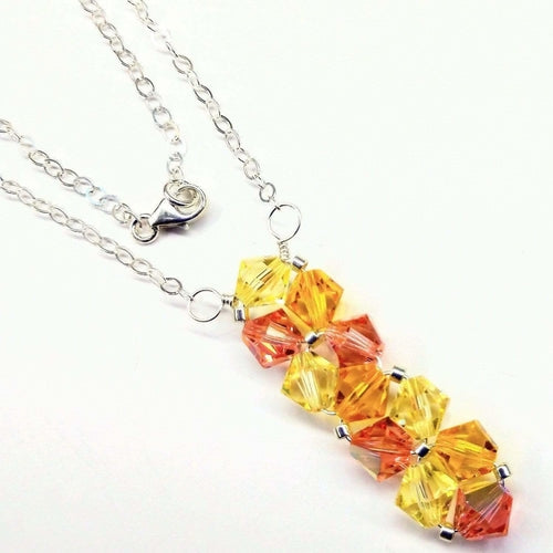 Handmade Wire Woven Crystal Rock Candy Necklace