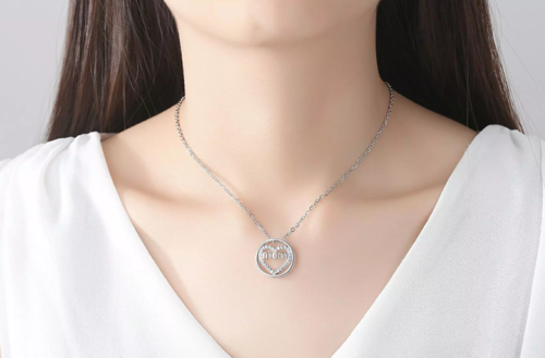 Mom Necklace Heart Circle Of Love