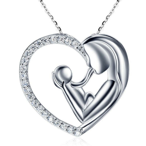 Mom Necklace Heart Circle Of Love