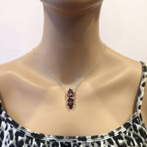 Handmade Wire Woven Crystal Rock Candy Necklace