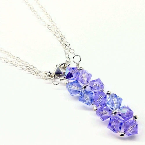 Handmade Wire Woven Crystal Rock Candy Necklace